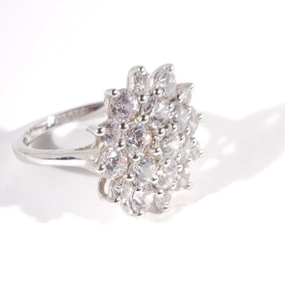 Simulated Diamond Swarovski Ring Cubic Zirconia Size 7